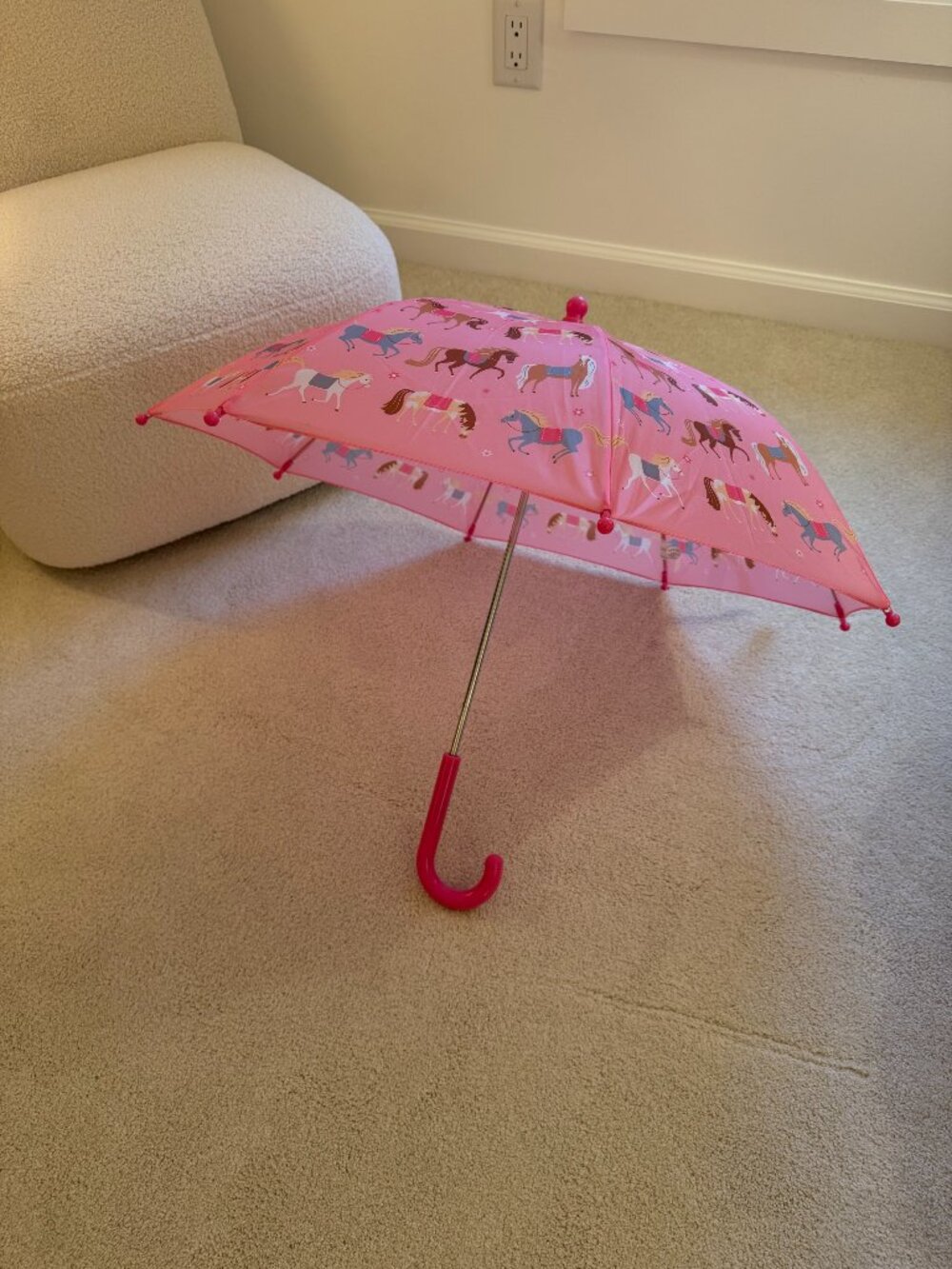 Wildkin Kids Umbrella – Rainproof Canopy, Curved Handle, Easy Hanging Design